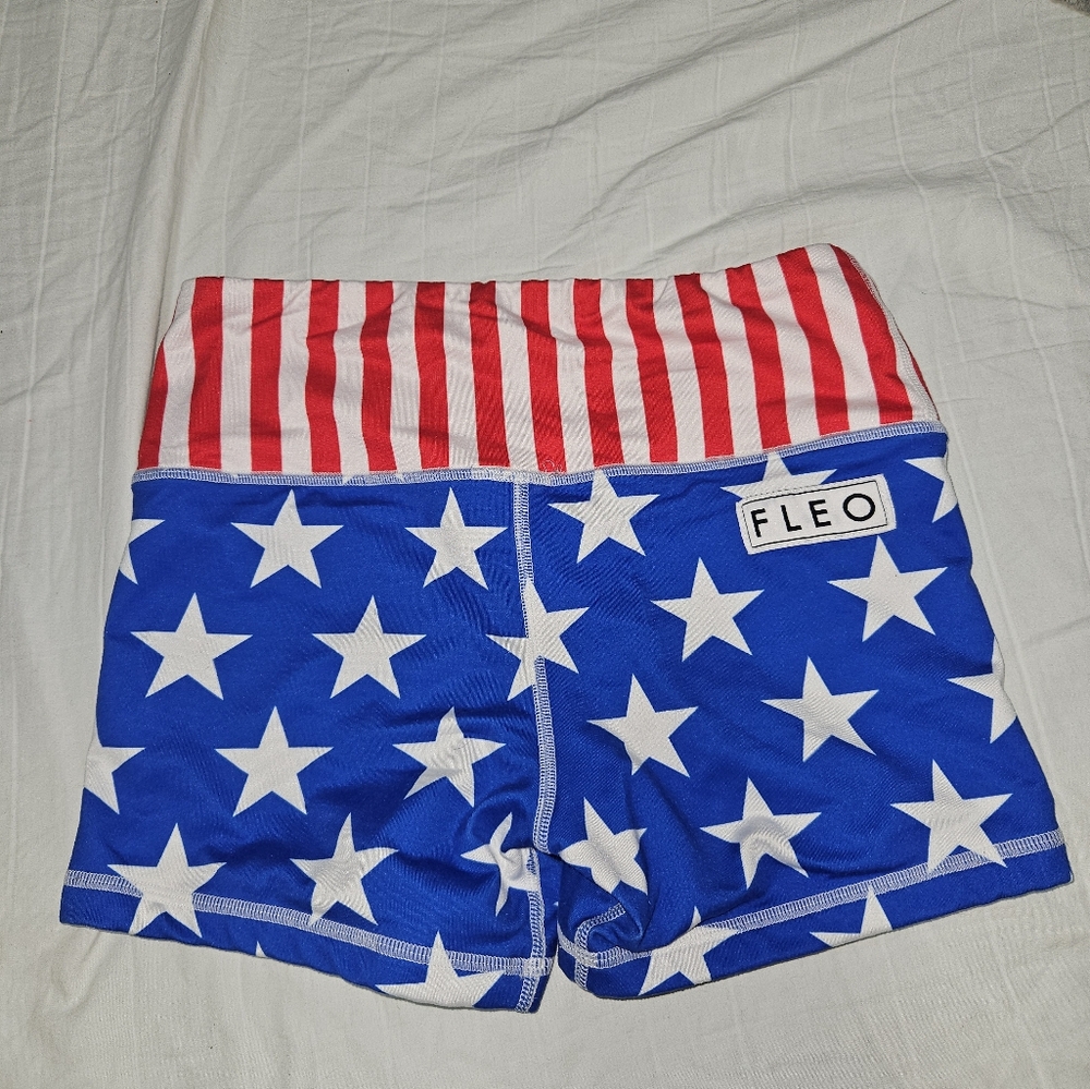 FLEO Women's Blue and Red Star Shorts